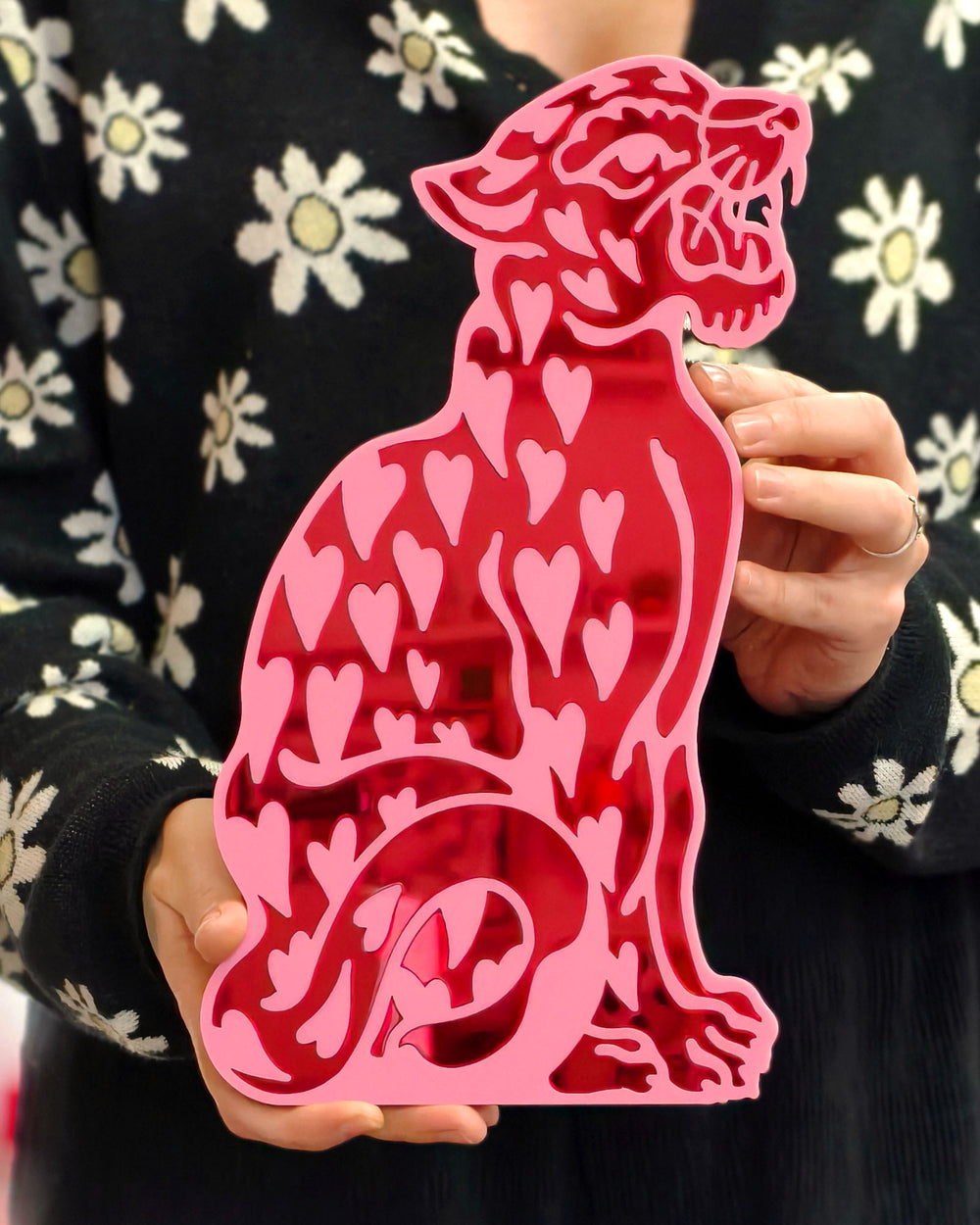 Vintage Leopard Wall Hanging (Red)