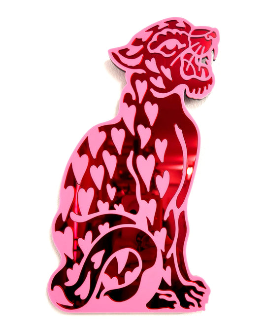 Vintage Leopard Wall Hanging (Red)