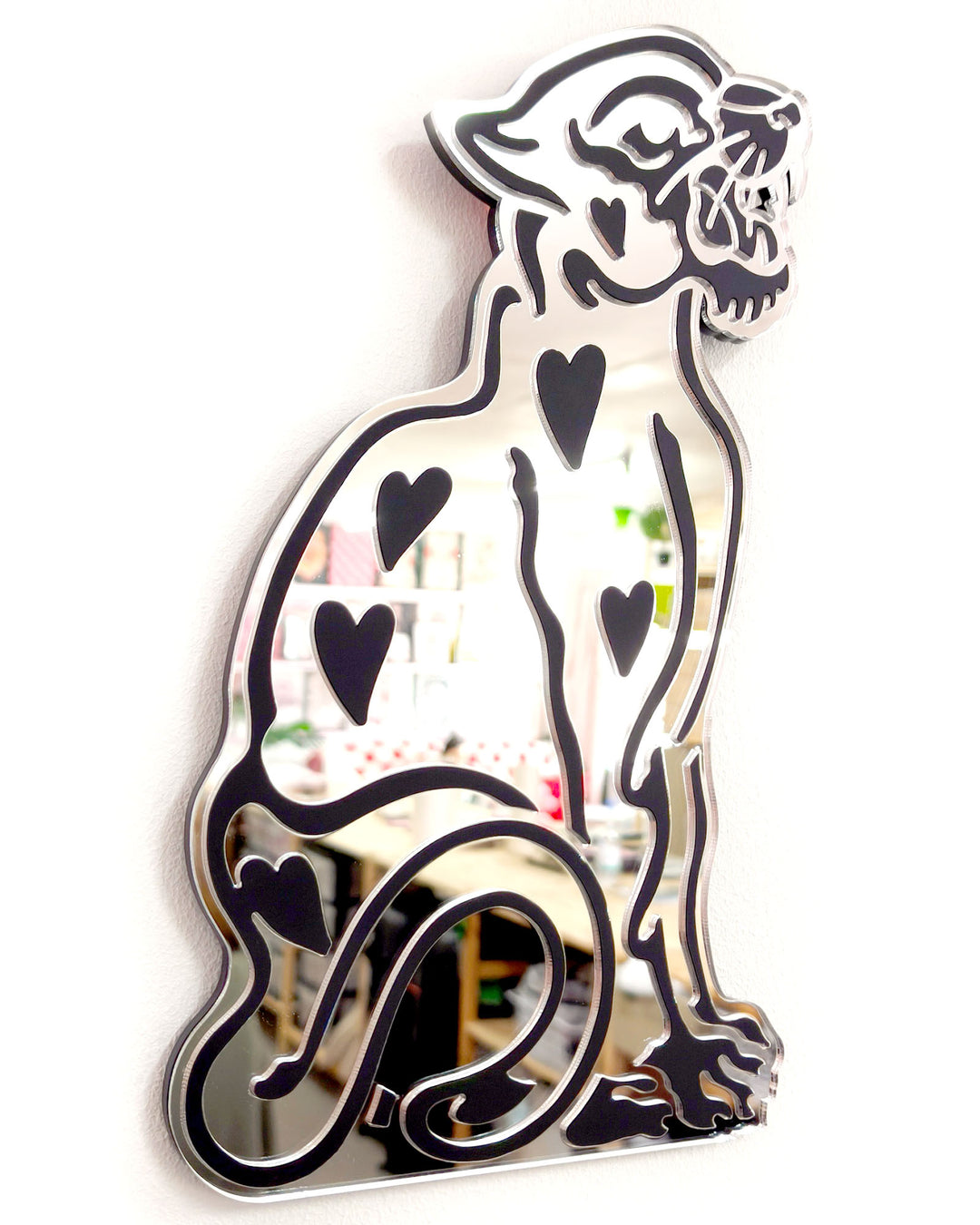 Vintage Panther Wall Hanging (Silver)