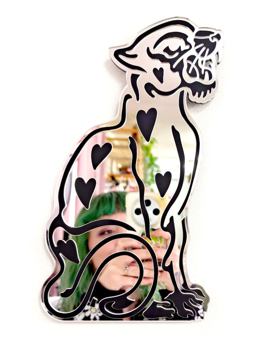 Vintage Panther Wall Hanging (Silver)