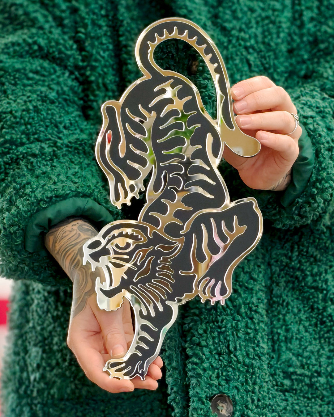 Small Tiger Wall Hanging (Black)