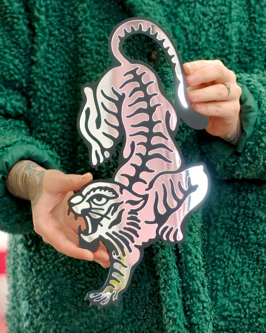 Small Tiger Wall Hanging (Silver)