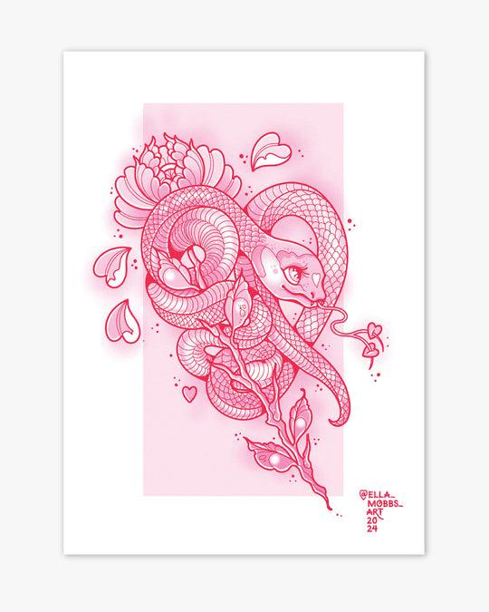 Snake Heart Print