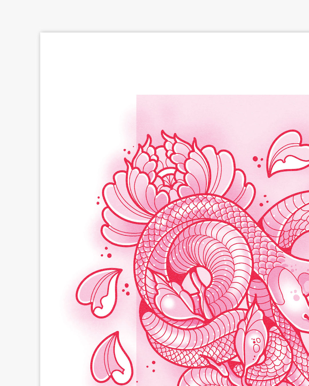 Snake Heart Print