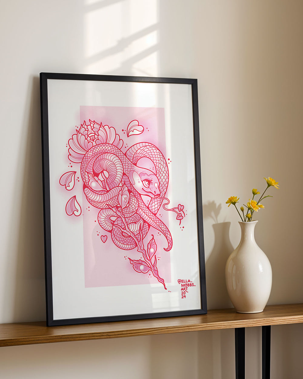 Snake Heart Print