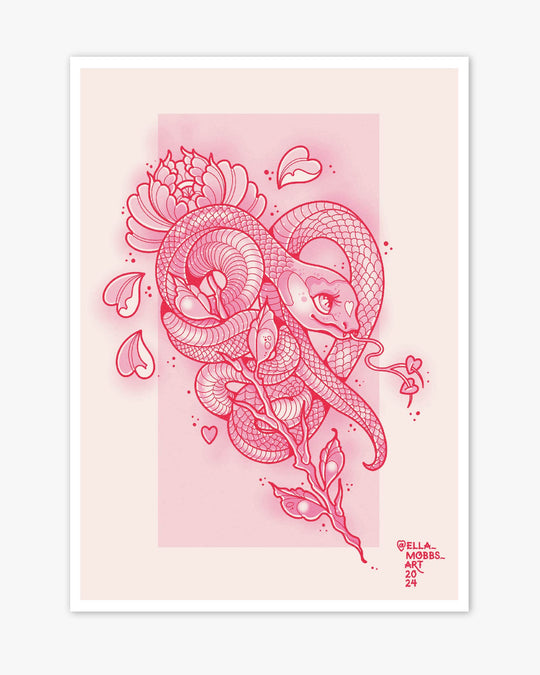Snake Heart Print