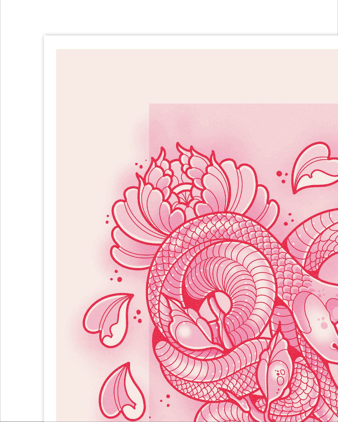 Snake Heart Print