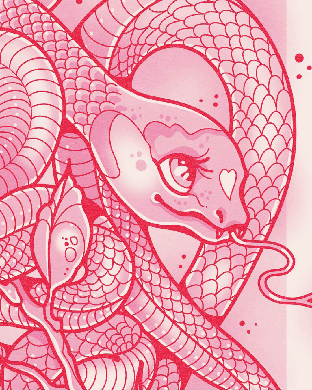 Snake Heart Print