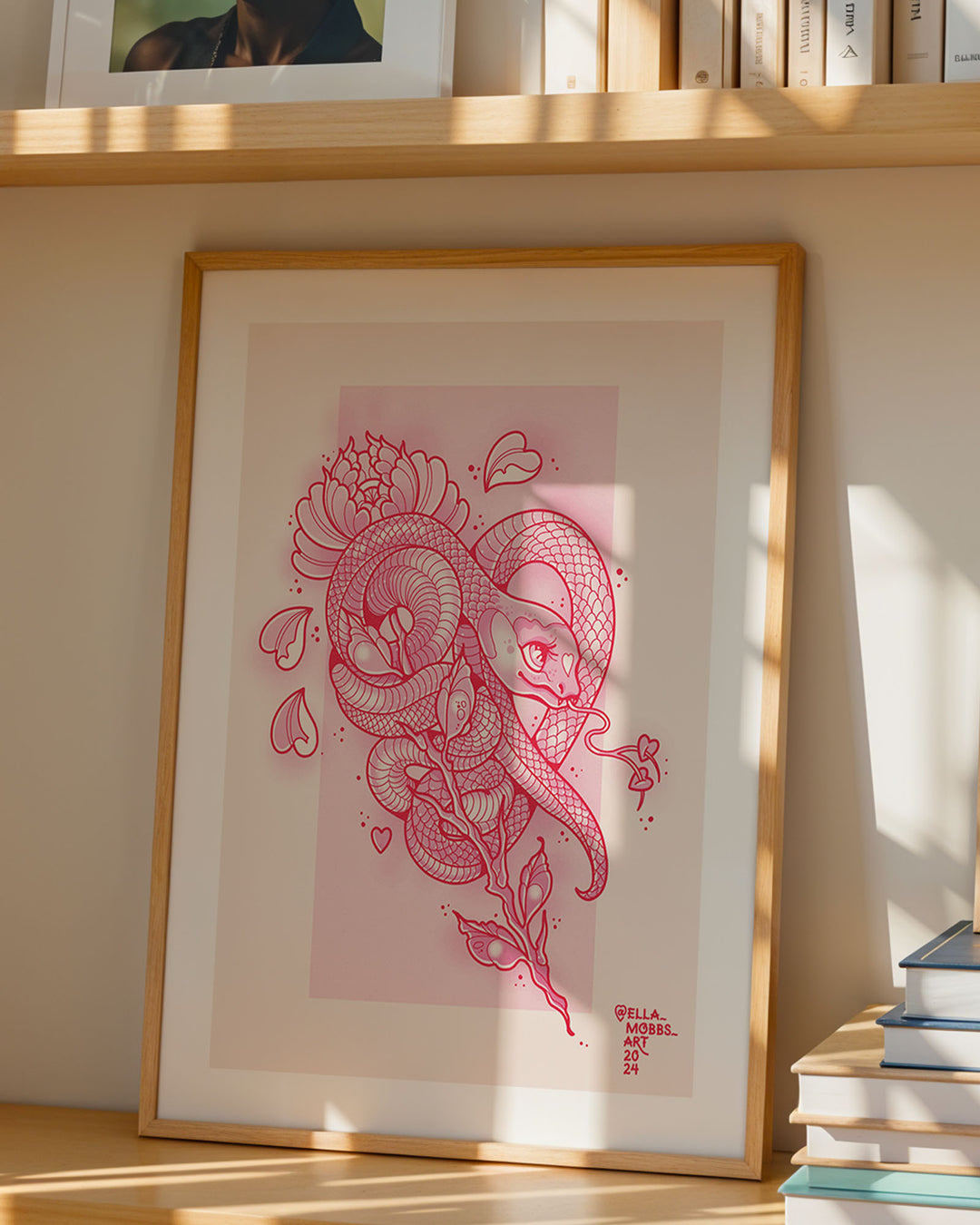 Snake Heart Print
