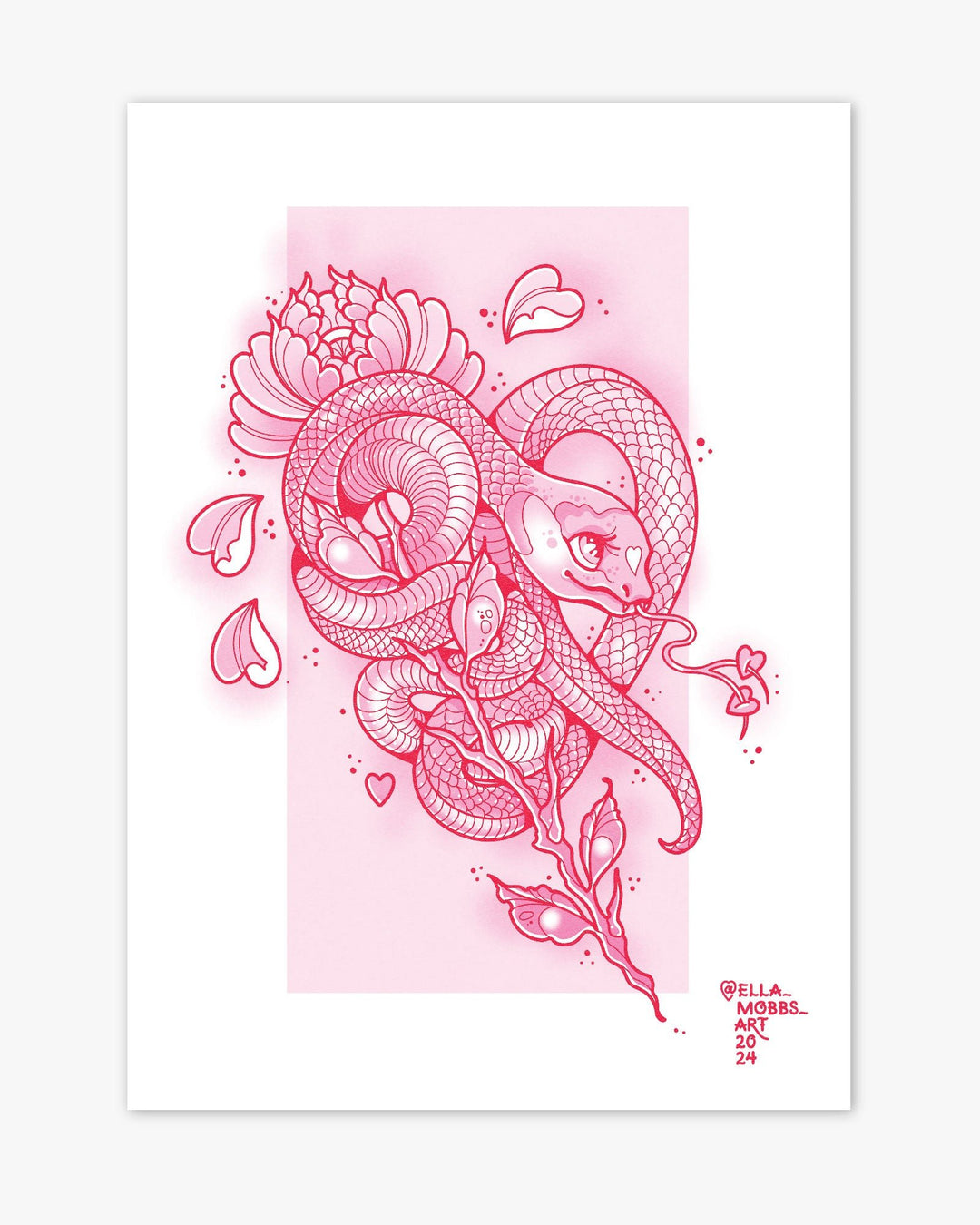 Snake Heart Print - Ella Mobbs