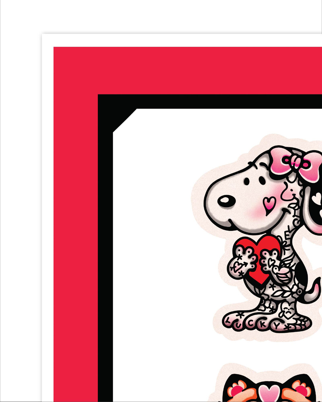 Snoopy and Garfield Print