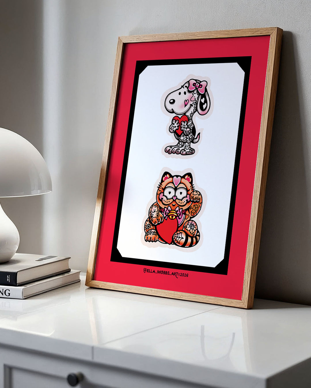 Snoopy and Garfield Print