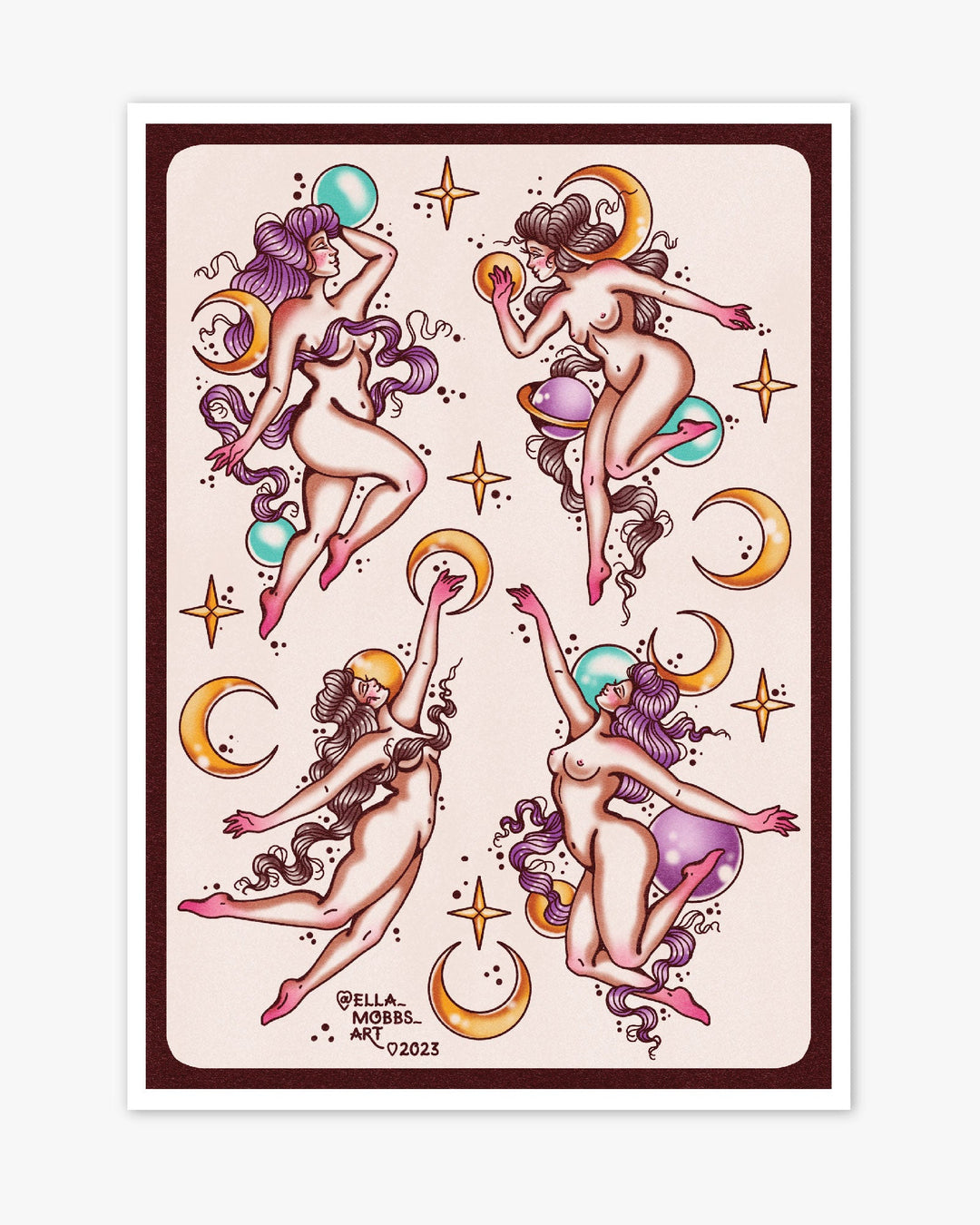 Space Ladies Print - Ella Mobbs