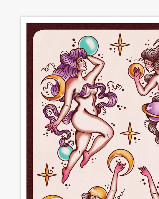 Space Ladies Print - Ella Mobbs