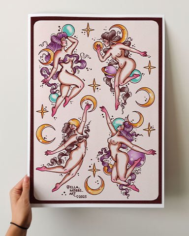 Space Ladies Print - Ella Mobbs