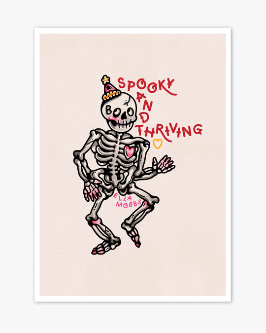 Spooky Skeleton Print - Ella Mobbs