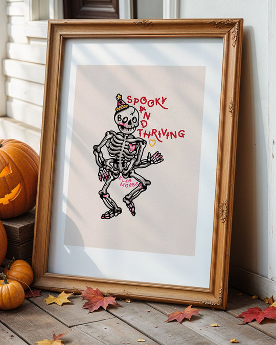 Spooky Skeleton Print - Ella Mobbs