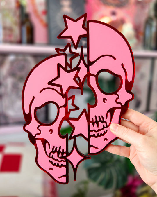 Skull Wall Hanging (Pink)
