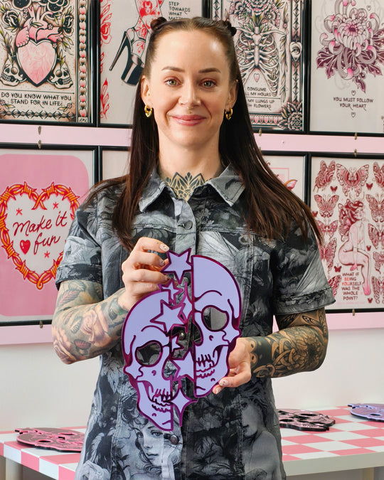 Star Skull Wall Hanging (Purple)