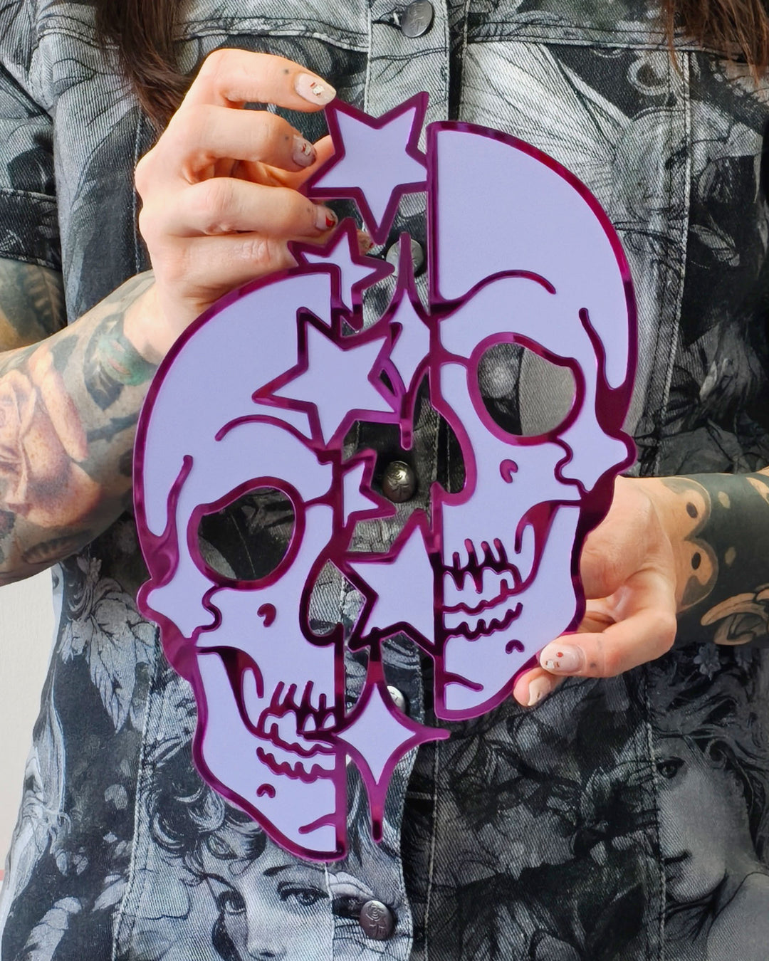 Star Skull Wall Hanging (Purple)