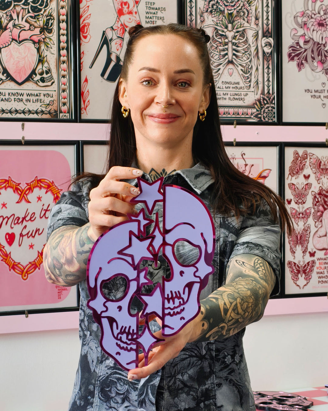Star Skull Wall Hanging (Purple)