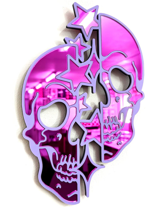 Star Skull Wall Hanging (Purple Mirror)