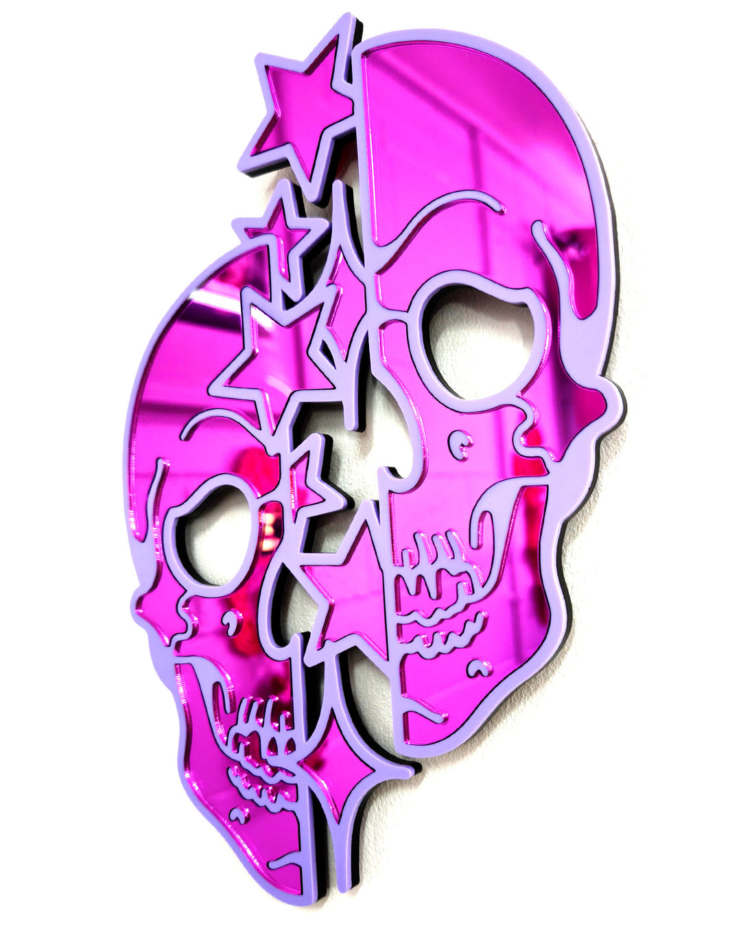 Star Skull Wall Hanging (Purple Mirror)