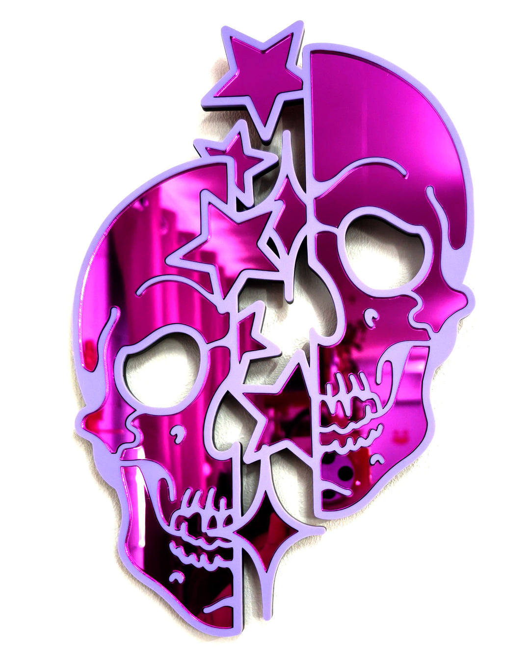 Star Skull Wall Hanging (Purple Mirror)