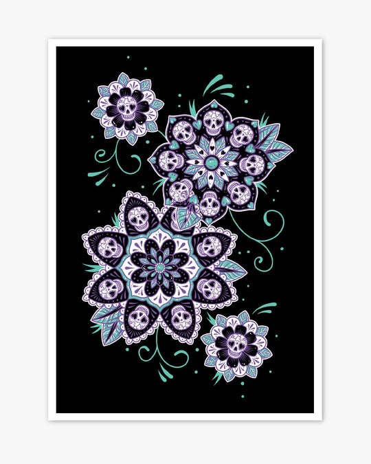 Sugar Skull Mandala Print - Ella Mobbs
