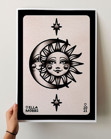Sun and Moon Pair Flash Print