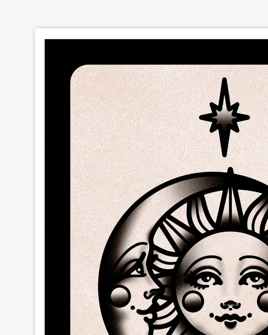 Sun and Moon Pair Flash Print - Ella Mobbs