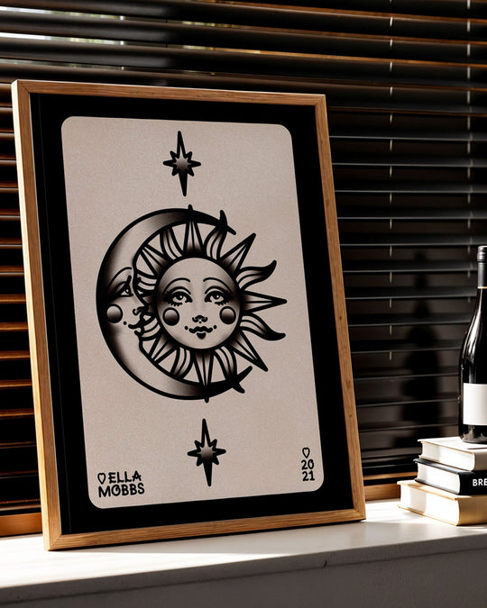 Sun and Moon Pair Flash Print - Ella Mobbs