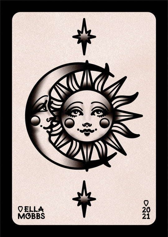 Sun and Moon Pair Flash Print - EllaMobbs