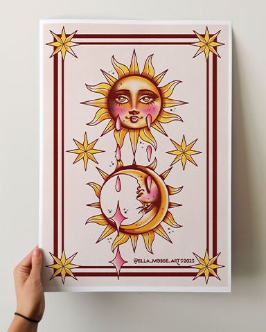 Sun and Moon Print - Ella Mobbs