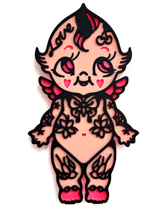 Tattooed Kewpie - Wall Hanging - Small