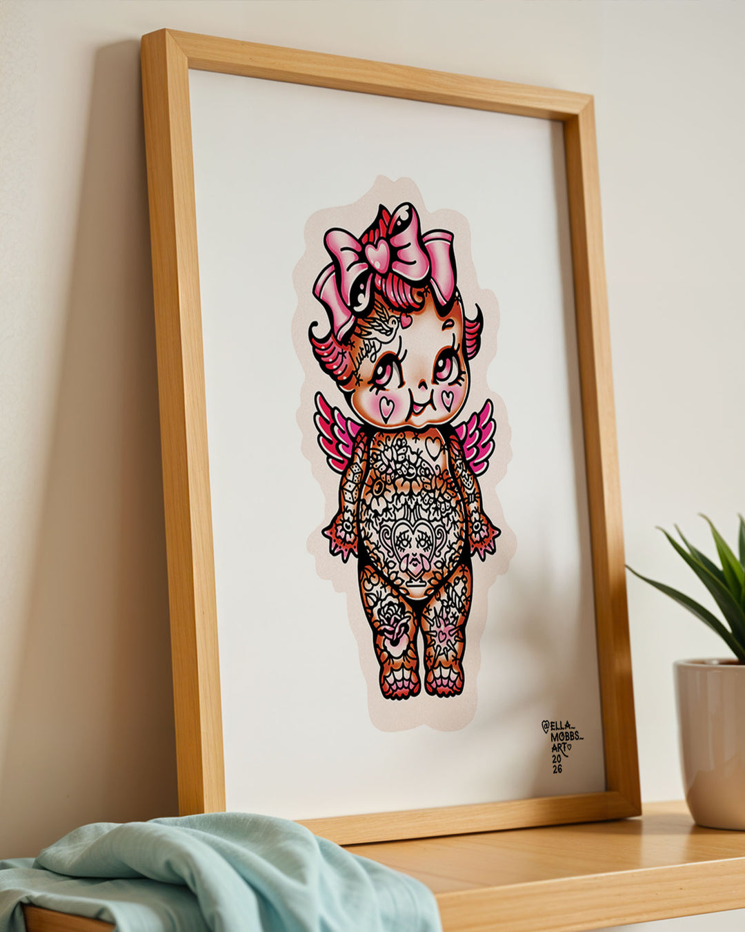 Tattooed Kewpie Print