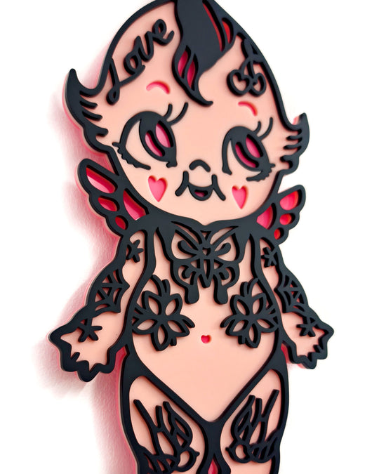 Tattooed Kewpie - Wall Hanging - Small