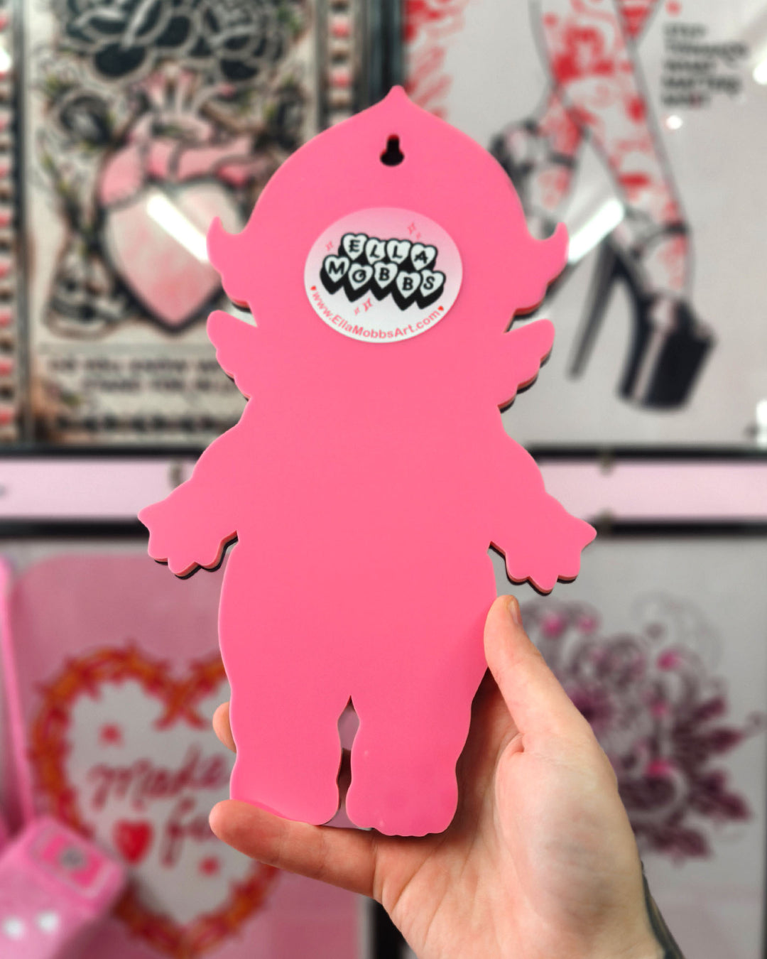 Tattooed Kewpie - Wall Hanging - Small