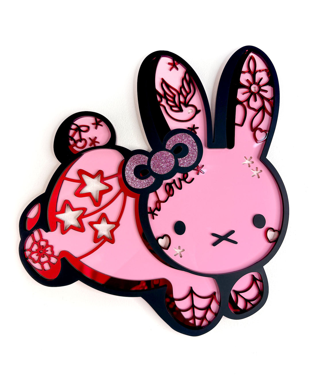 Tattooed Miffy 30cm/11.8" (Pink One-Off)