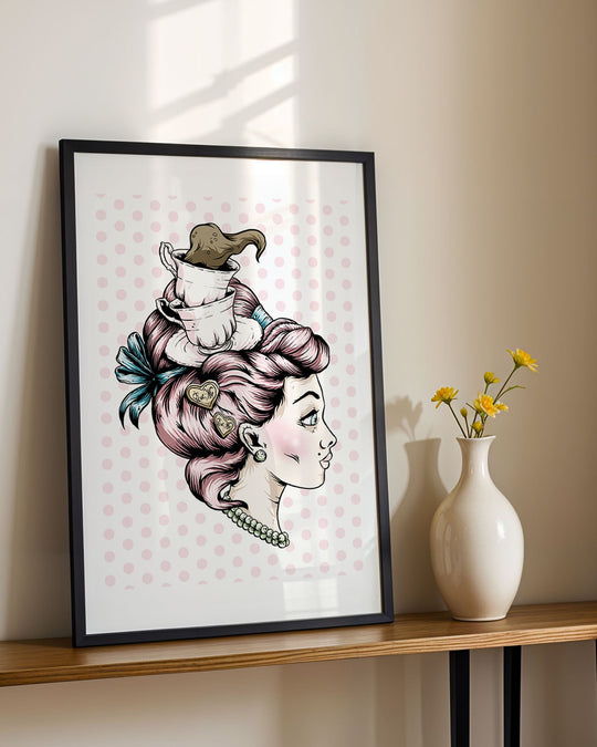 Teacup Lady Print - Ella Mobbs