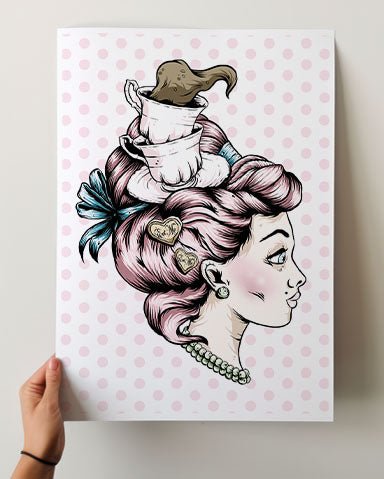 Teacup Lady Print - Ella Mobbs