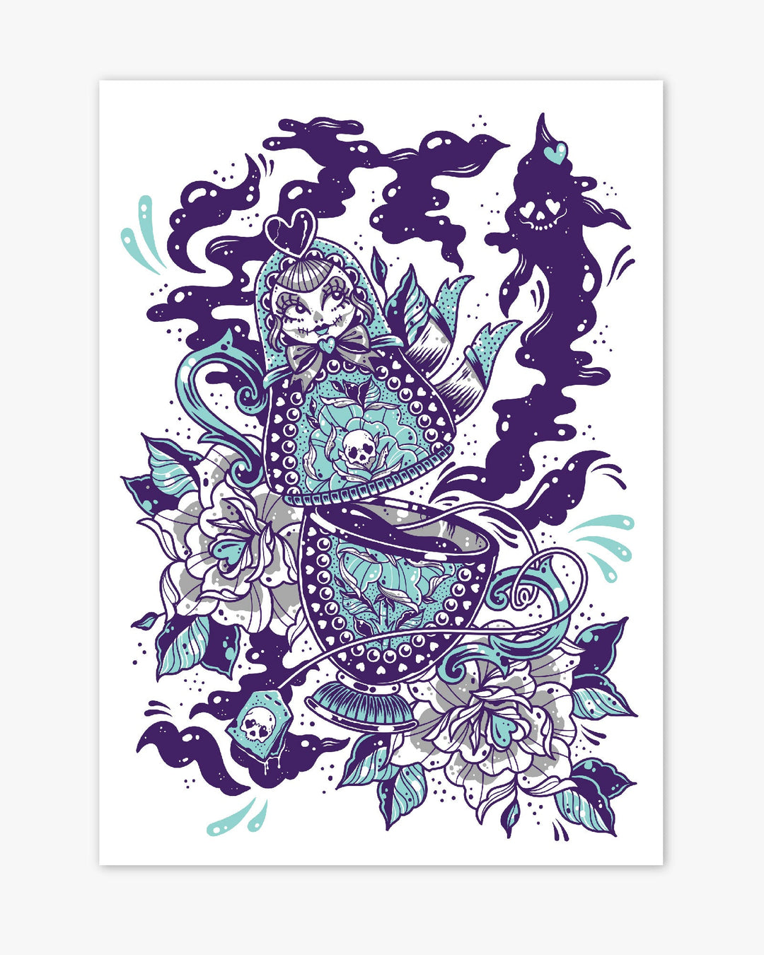 Teapot Dolly with Ghost Print - Ella Mobbs