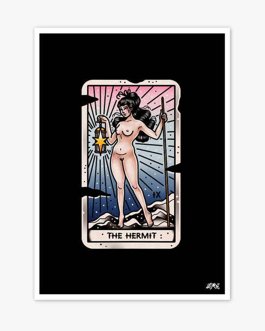 The Hermit Tarot Print - Ella Mobbs