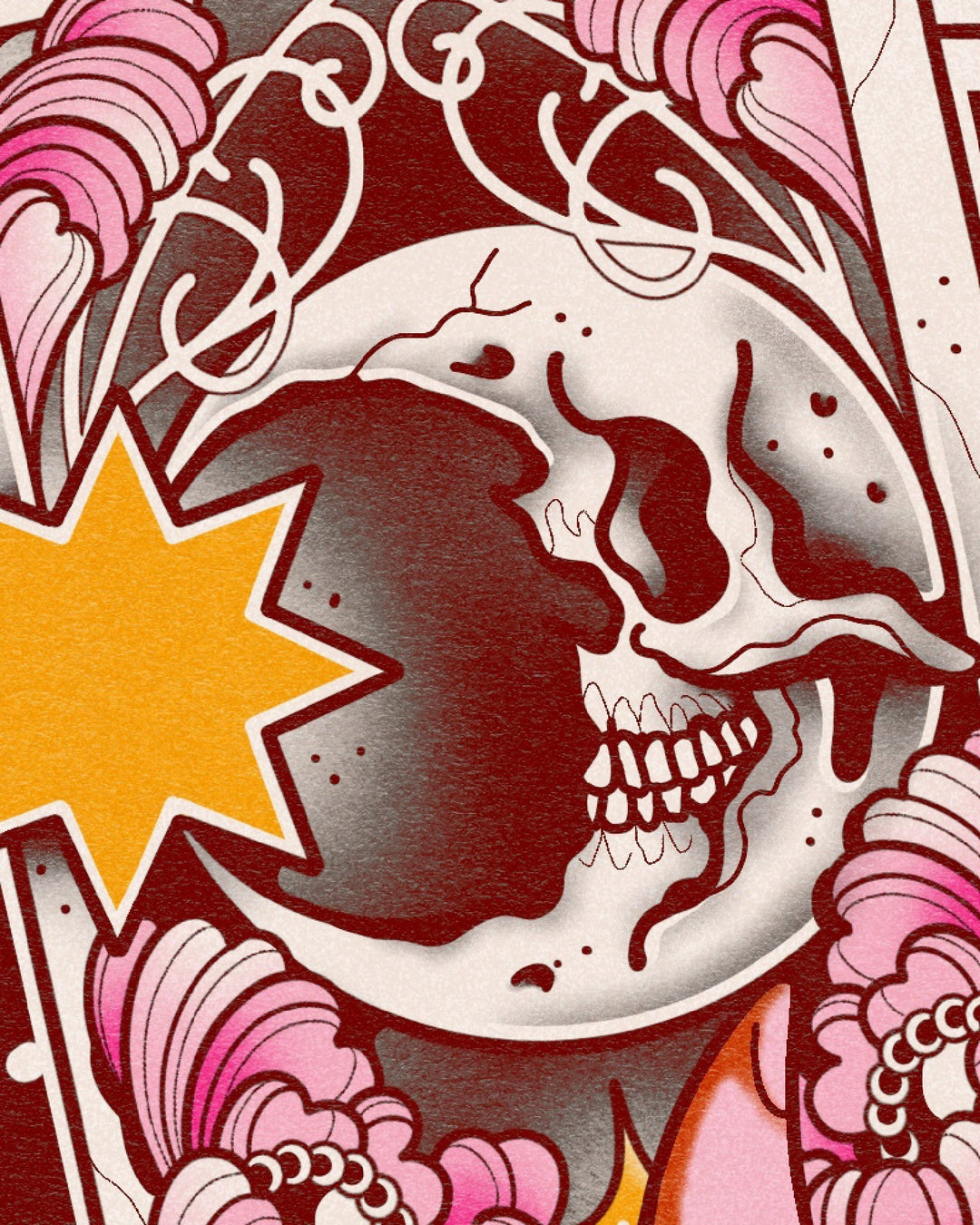 The Moon Tarot Print - Ella Mobbs