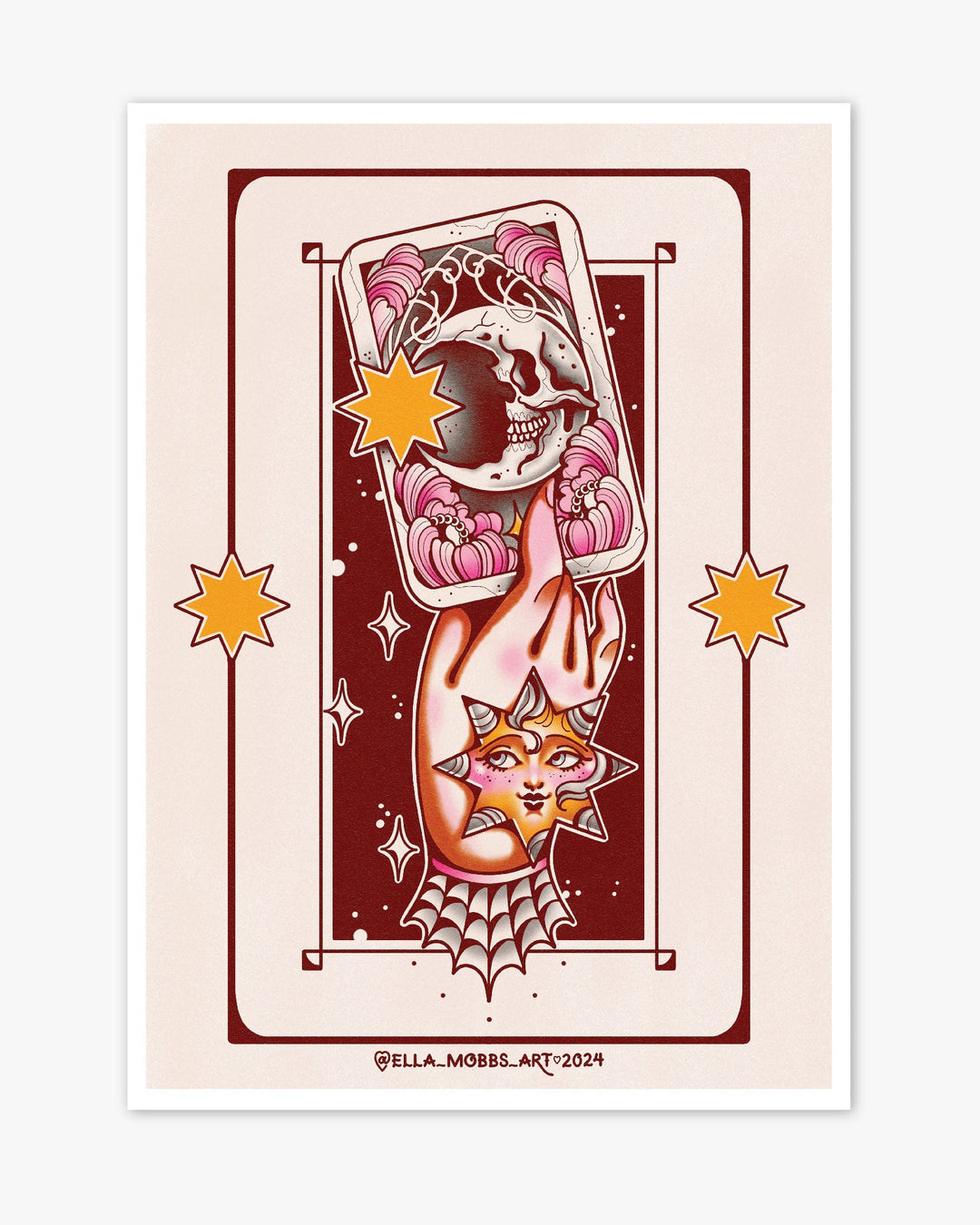 The Moon Tarot Print - Ella Mobbs