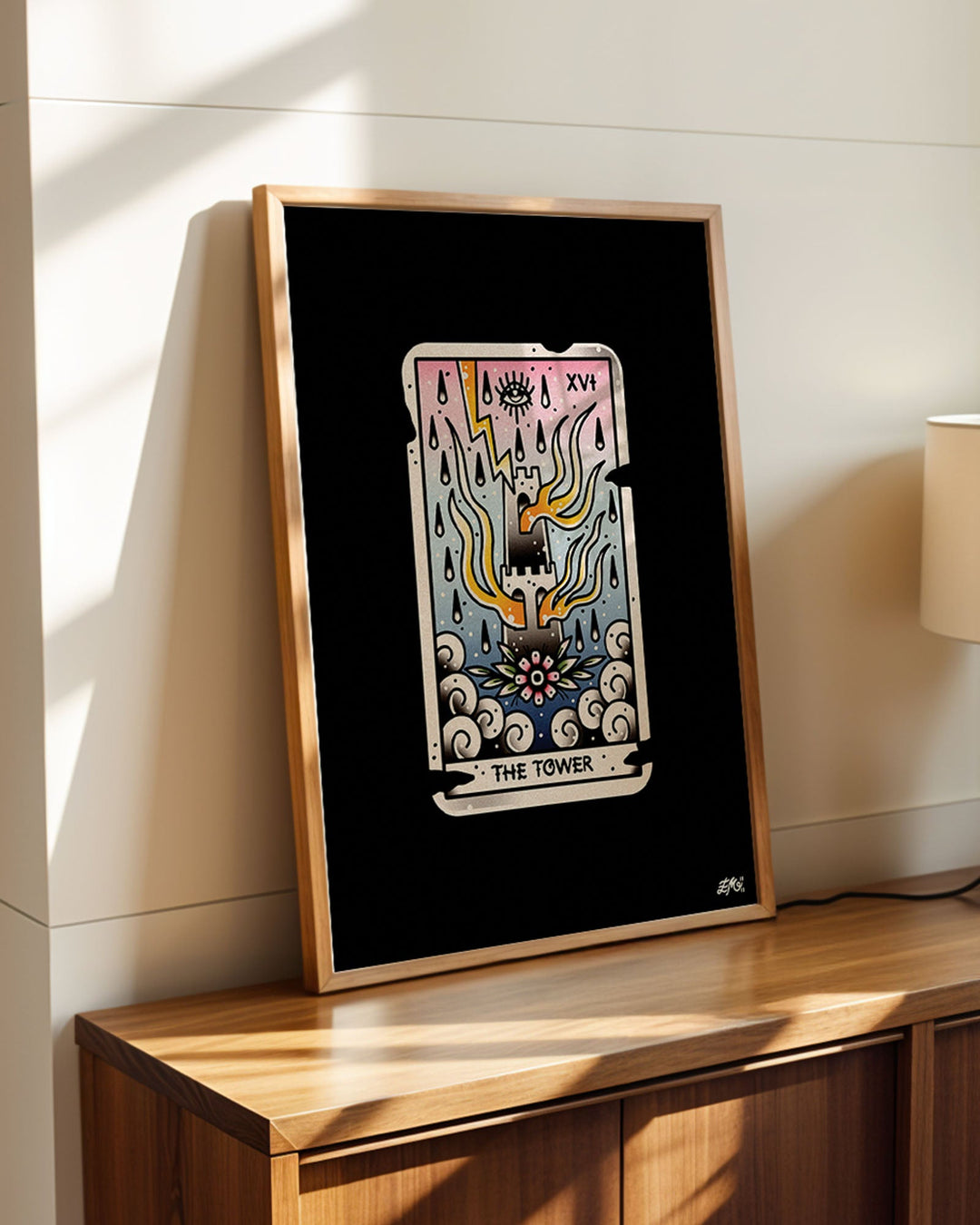 The Tower Tarot Print - Ella Mobbs