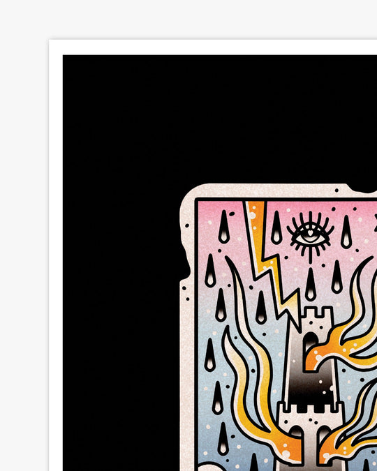 The Tower Tarot Print - Ella Mobbs