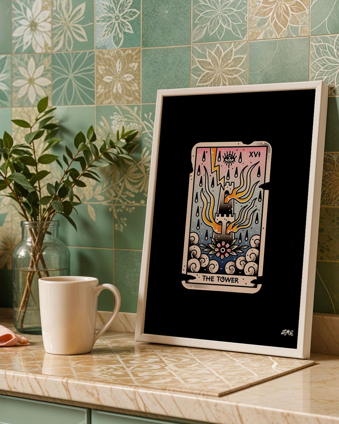 The Tower Tarot Print - Ella Mobbs