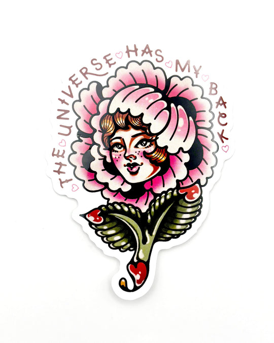 The Universe Flower Sticker - Ella Mobbs