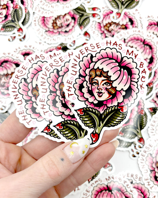 The Universe Flower Sticker